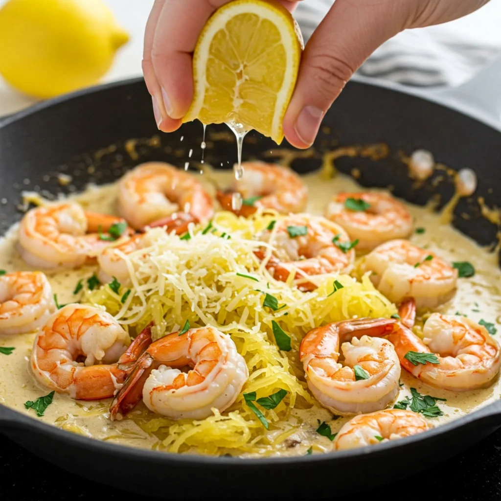 Final Touches Before Serving: Roast the Spaghetti Squash: Spaghetti Squash with Shrimp Recipe