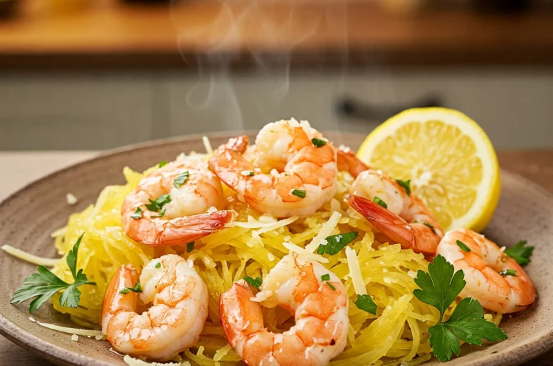 Quick Spaghetti Squash with Shrimp Recipe