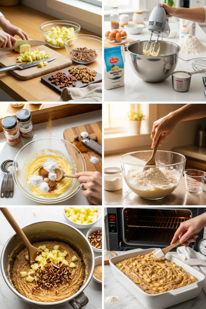 Step-by-Step Cooking Instructions for Amish Apple Cake